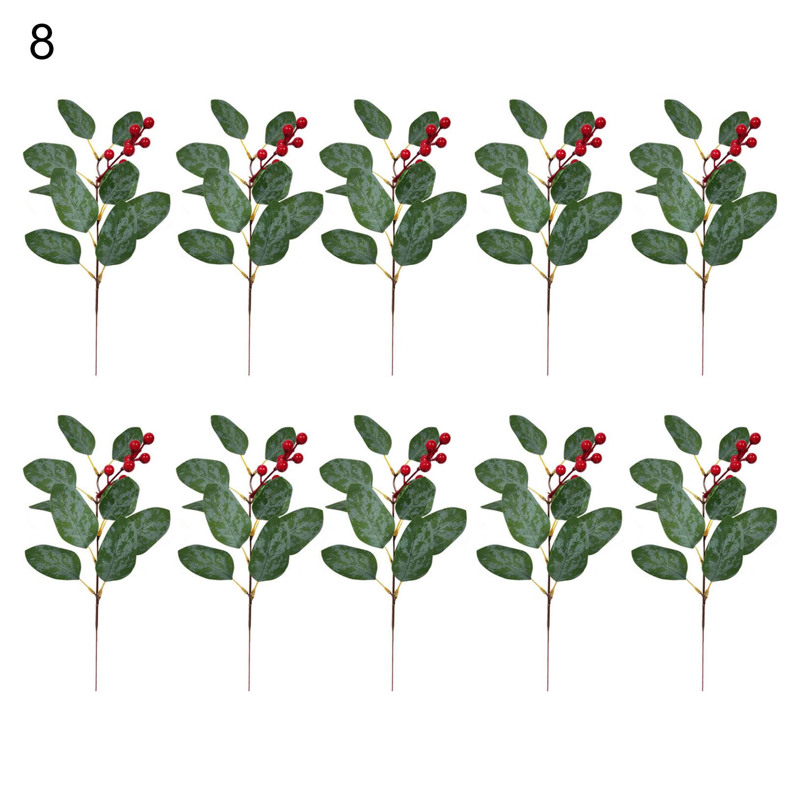 Faux Delicate Elegant Artificial Eucalyptus Stems with Fake Leaves