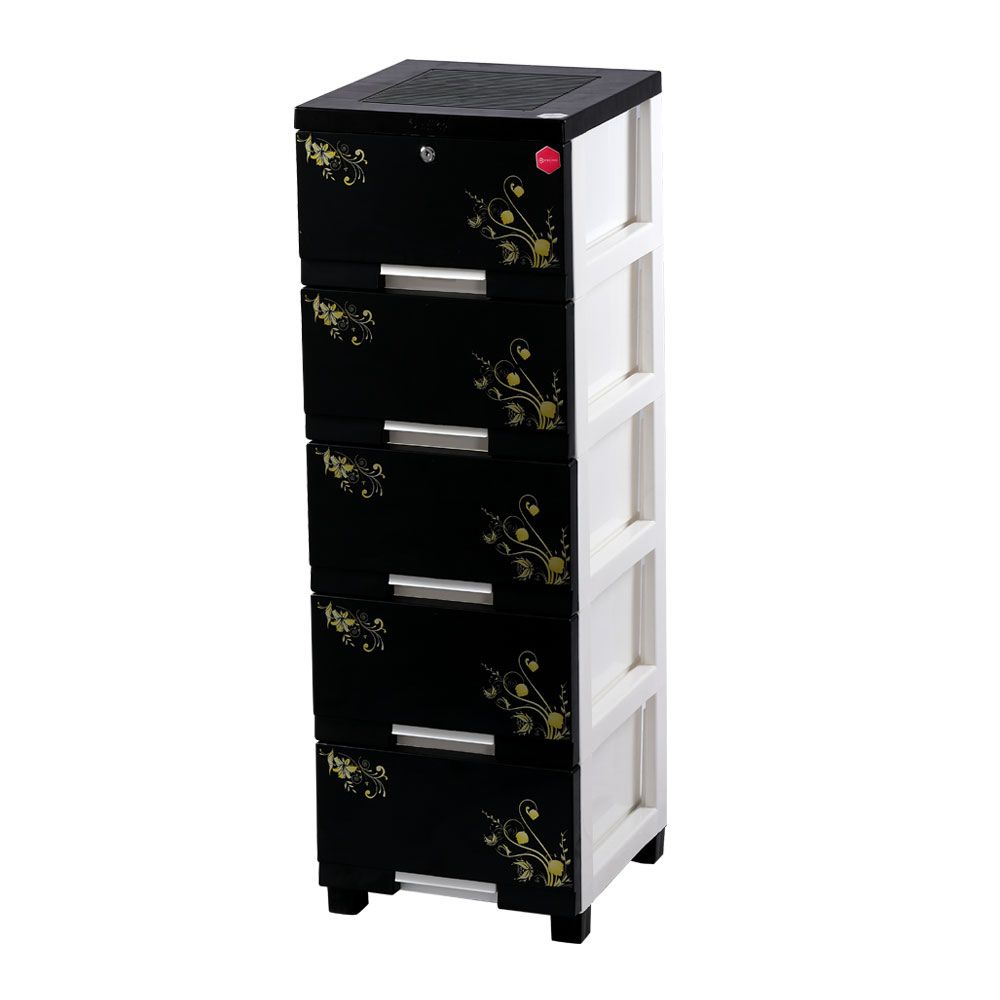 New York Closet - 5 Drawer- Black Gold