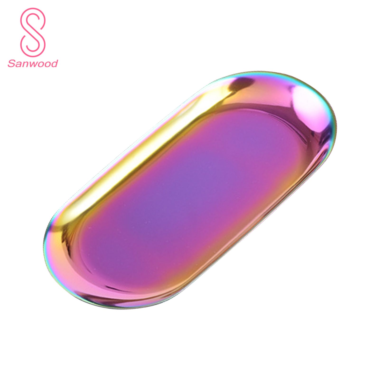 Jewelry Plate Space Saving Multicolor Oval Desktop Storage Plate