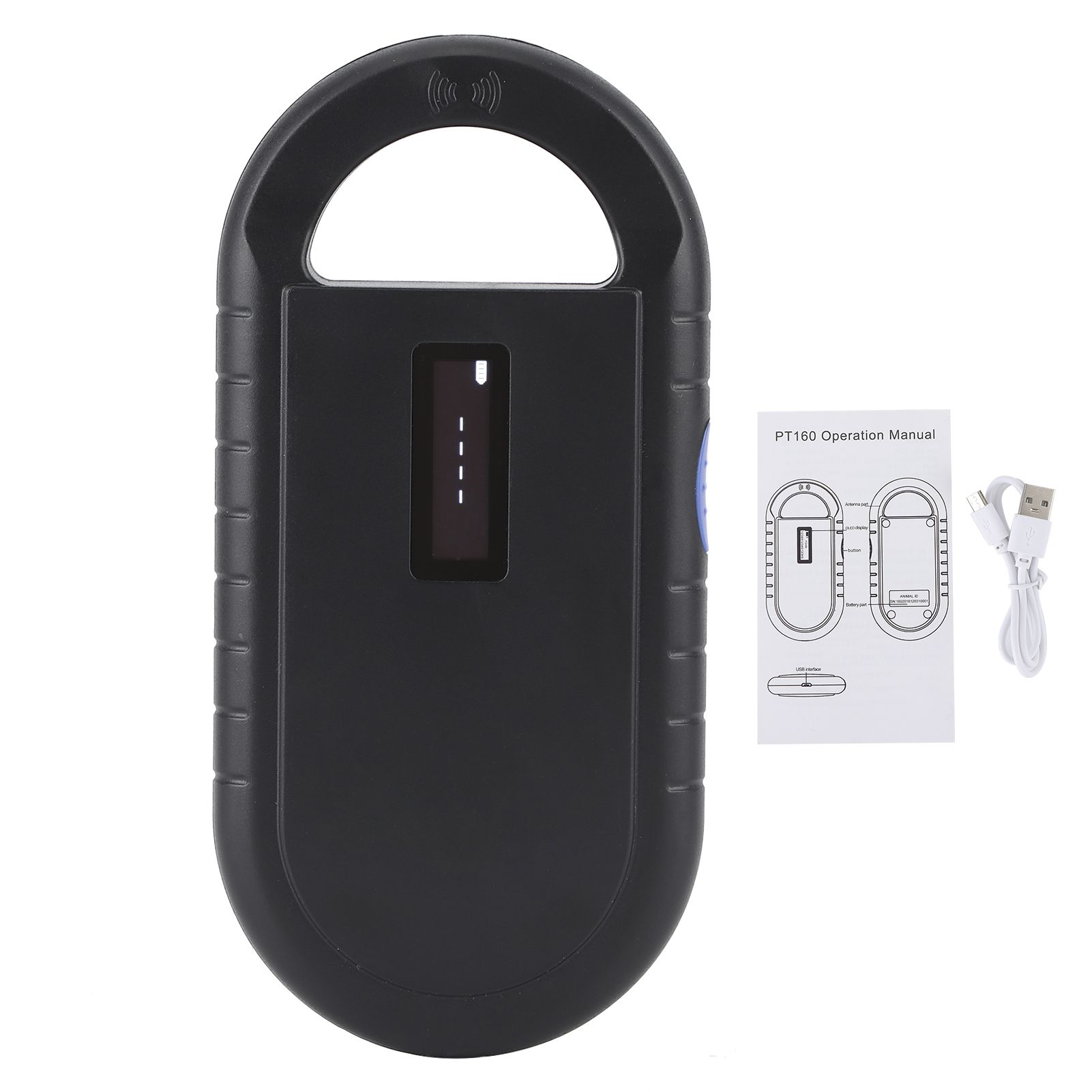 Himeng La 134.2KHZ RFID Chip Reader for ISO11784 / 5 FDX‑B ID64 Portble USB Rechargeable Handheld Type Device