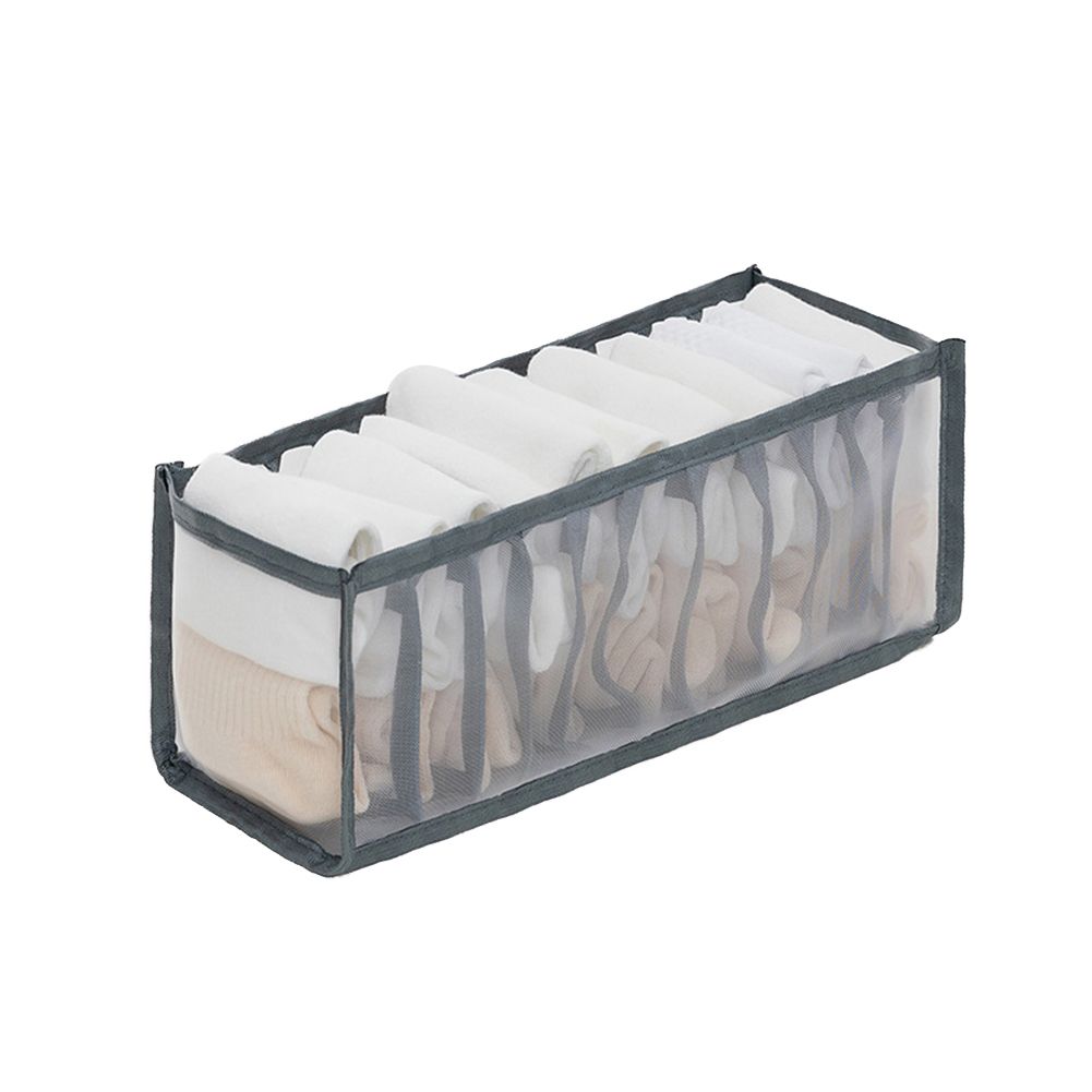 6/7/11 Grids Underwear Socks Bra Separator Storage Box Wardrobe Drawer Organizer