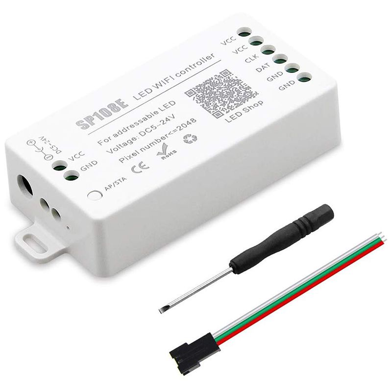 SP108E LED Wifi Magic Controller WS2812B WS2813 Etc LED Strip Module Light Smart APP Wireless Control IOS 10/Android 4.4 DC5-24V