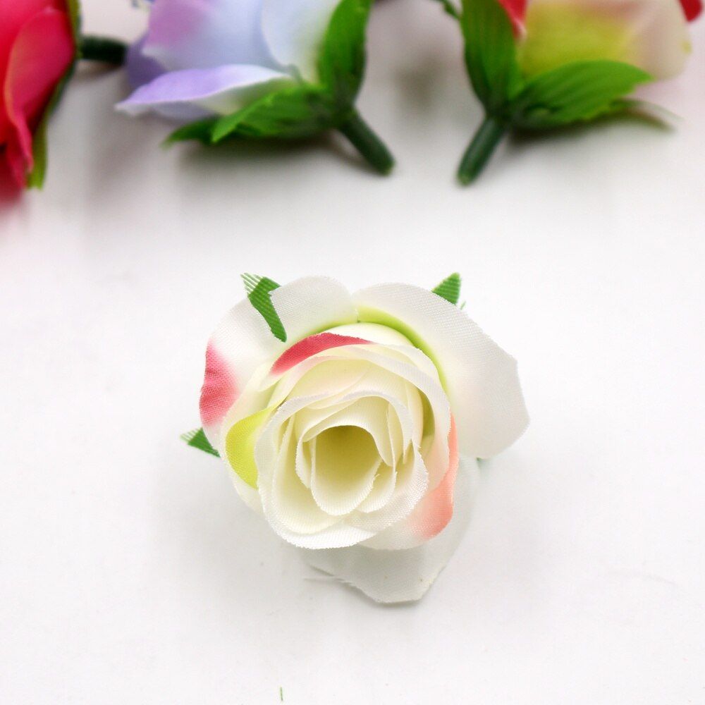 10pcs/lot Artificial Flower  Silk Fascination Rose Flower Wedding Rosa Rosa DIY Gift Handrail Handmade Flower
