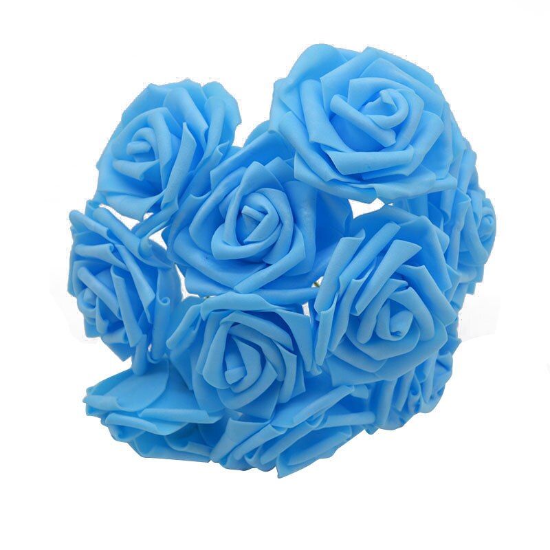 10pcs 8cm White Big Rose Artificial PE Foam Flower Bouquet Wedding Bridal Flowers Scrapbooking DIY Handmade Craft Supplies