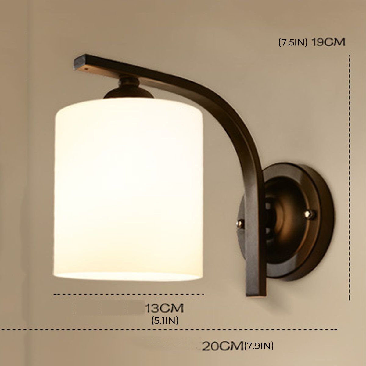 Common Black Iron Retro Wall Lamp Bedroom Living Room Modern Sconce Light