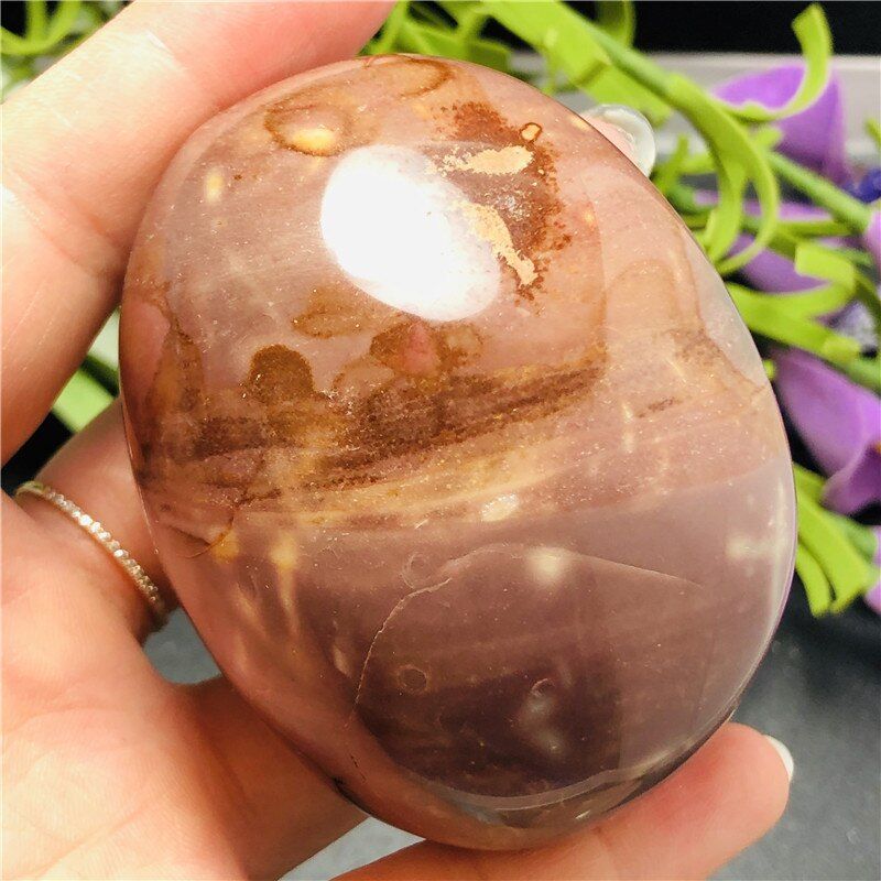 1PC Natural Colorful Ocean Stone Palm Stone Gemstone Irregular Smooth Polished Pebble Reiki Healing Chakra Stone Home Decoration