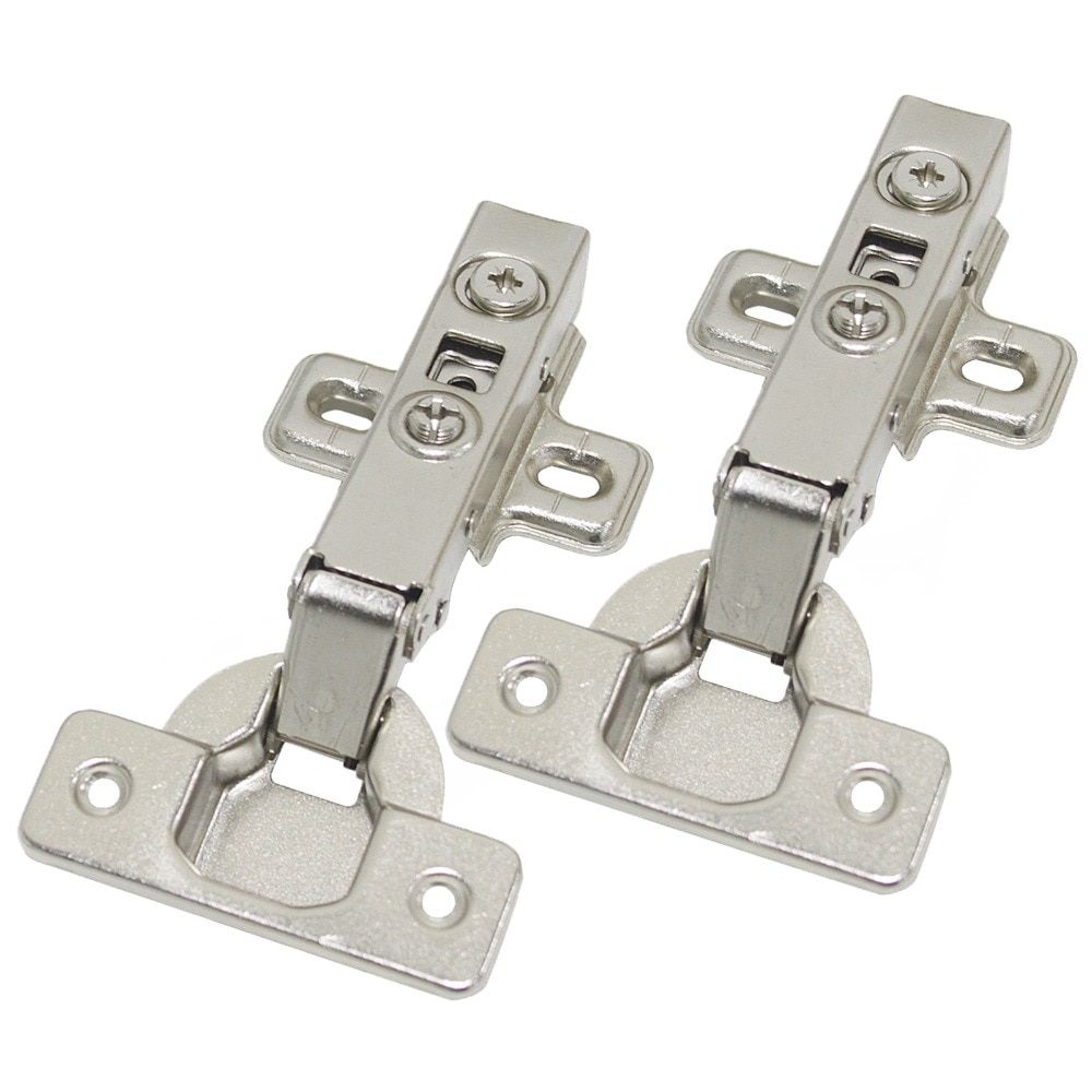 2 Pis Hydraulic Self Closing Straight Conceal Hinge SS Without Push