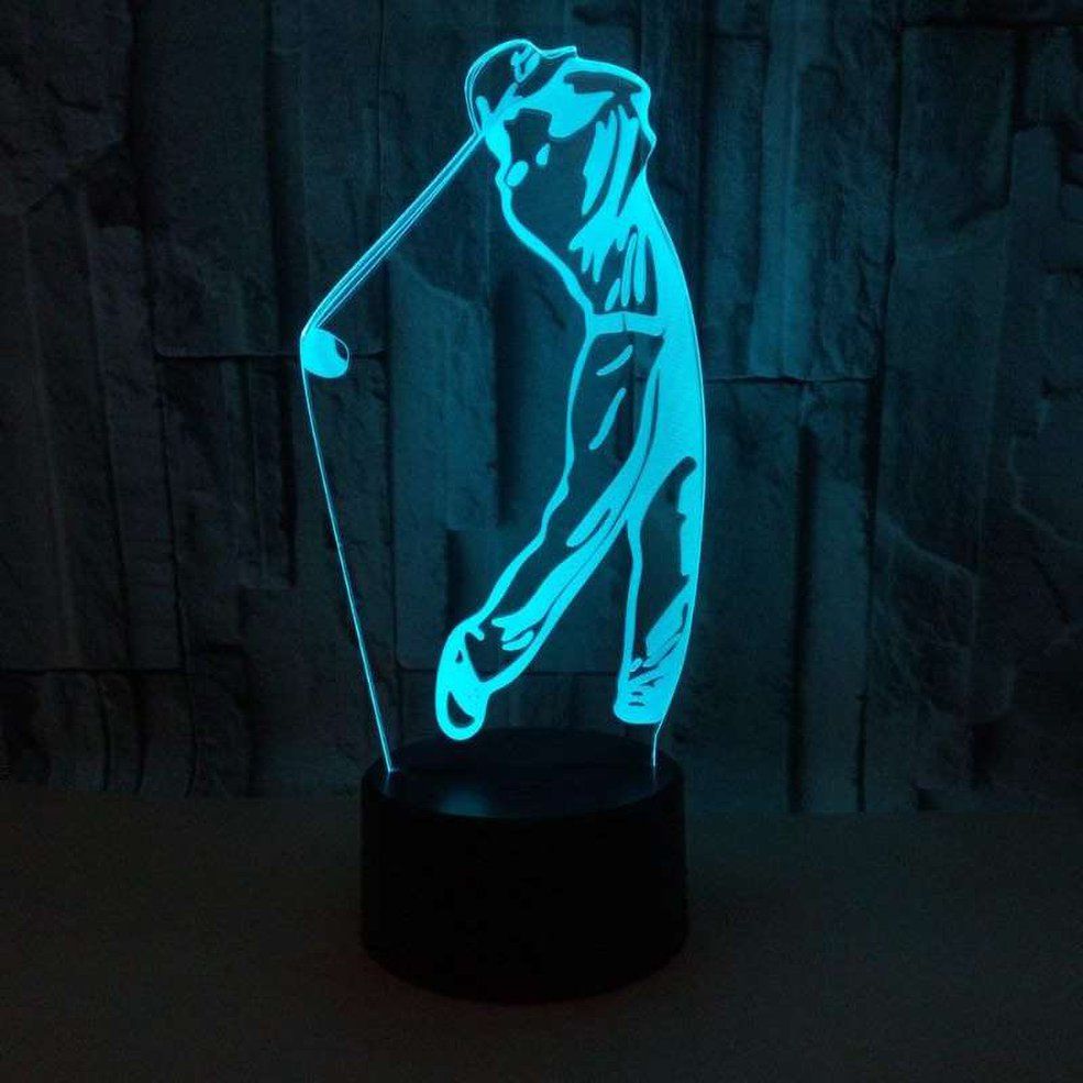 Sport Series 3D Stereo Vision Lamp Acrylic 7 Colors Changing USB Night Light