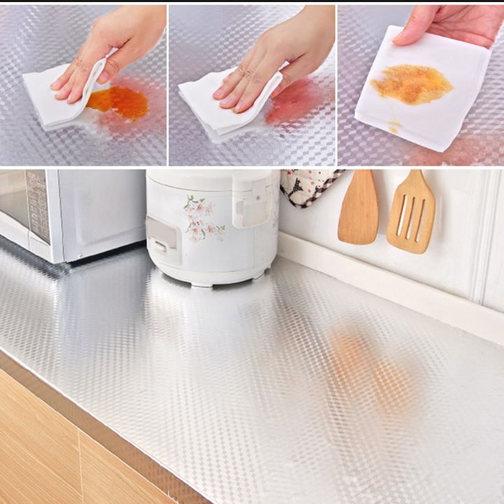 Kitchen Waterproof Oil-proof Lattice Self Adhesive Decor Sticker Wall Paper ( 2 feet by 6 feet) - Wall Sticker