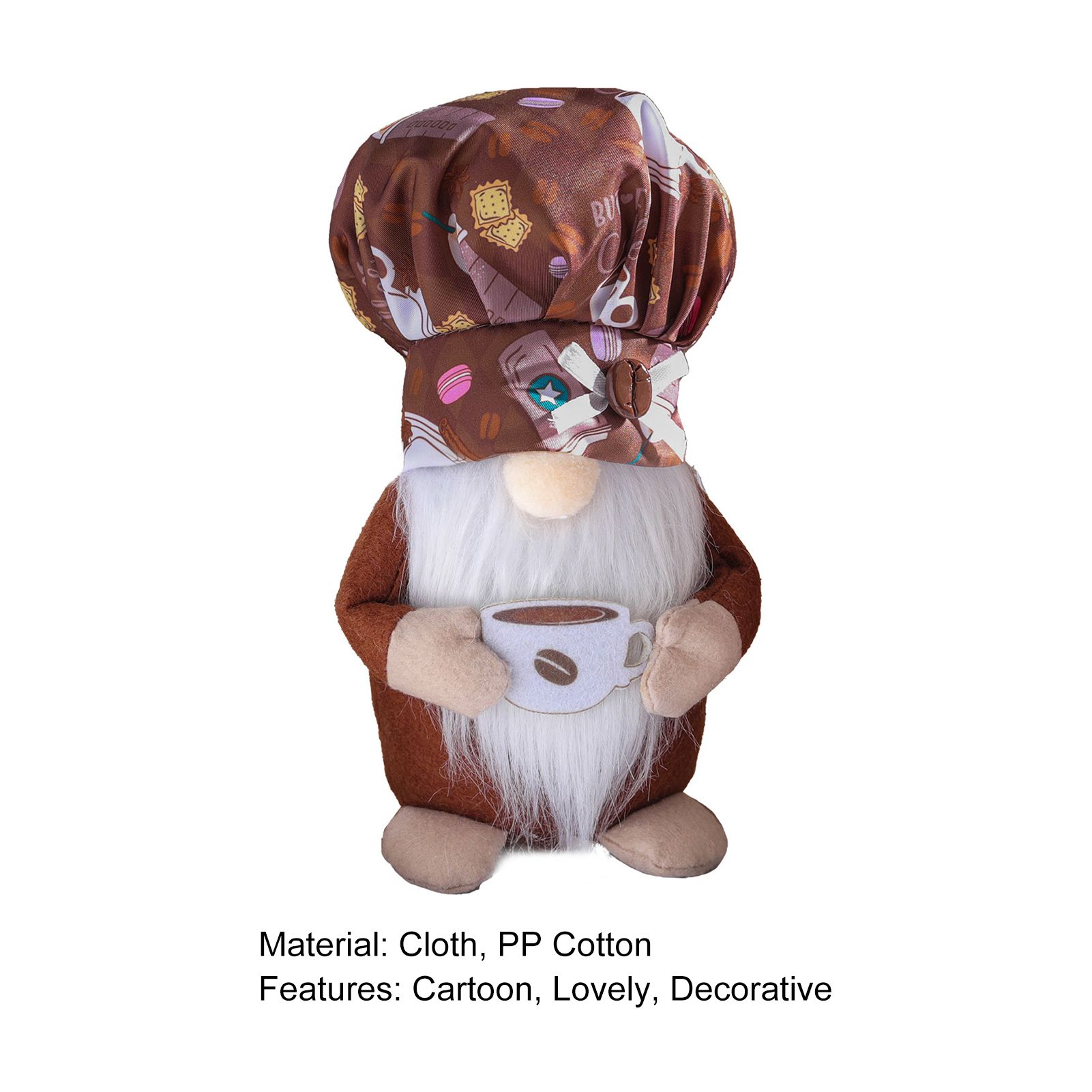 Dwarf Doll Chef Hat Cute Desktop Coffee Plush Faceless Doll