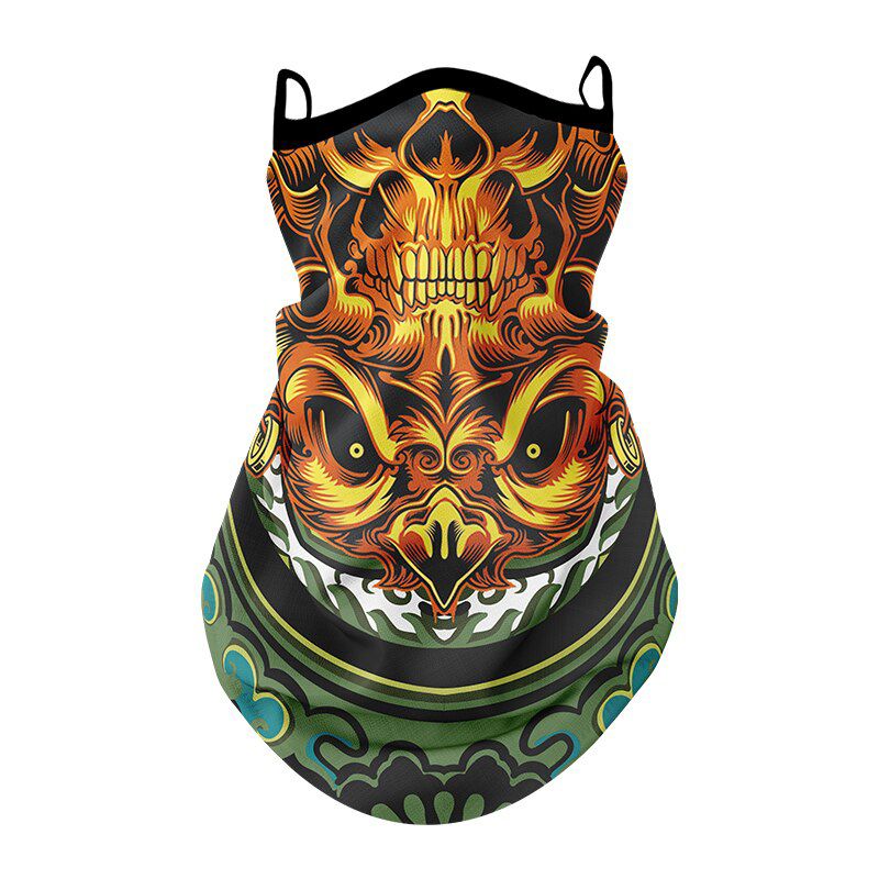2020 3D Skull Bandana Scarf Hanging Ear Cover Scarf Breathable Windproof Multifunctional Outdoor Cycling Sports Headscarf Ring