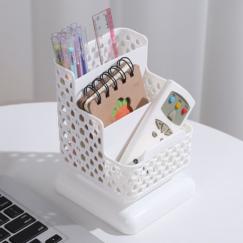 Creative Hollow Storage Box Three-layer Desktop Cosmetic Pencil Stationery Sundries Container Boxes Kitchen Fork Spoon Organizer