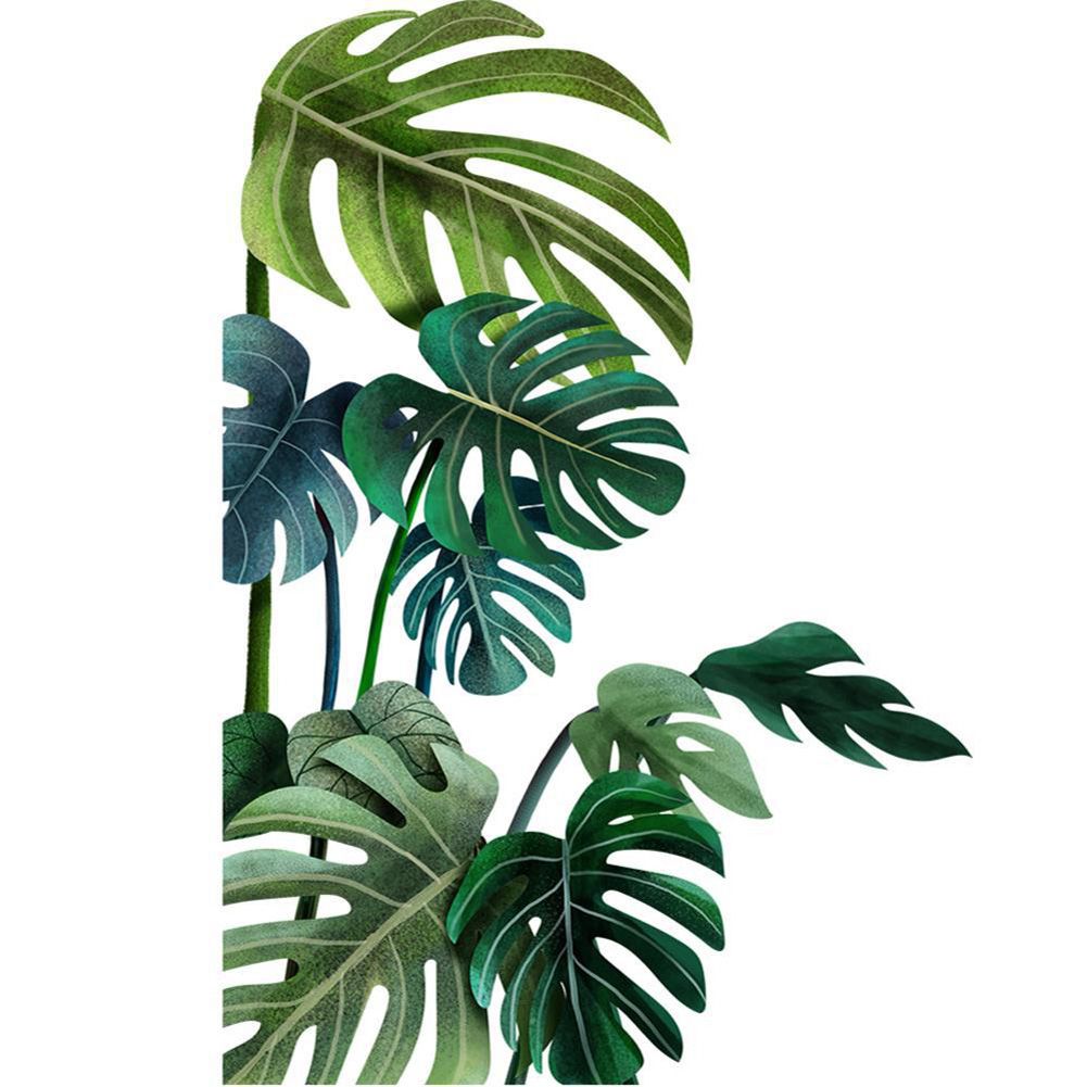 Yfashion Leaves Pattern Wall Sticker Modern Art Decal Mural for Kids Rooms e Decor