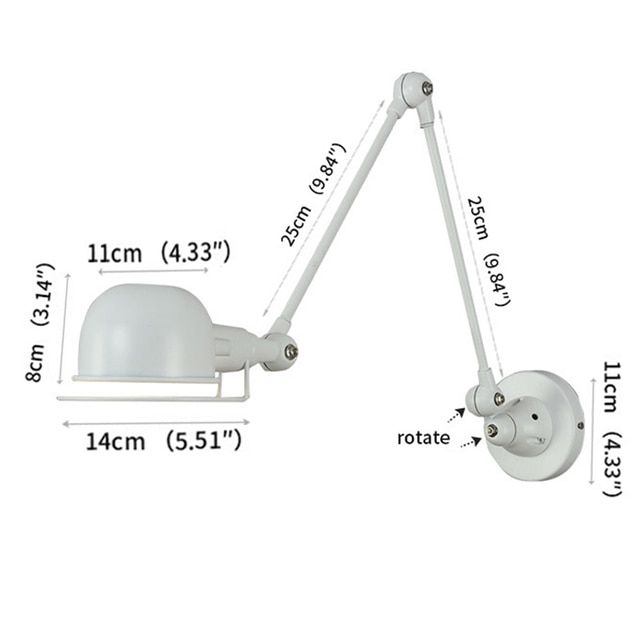 Vintage Adjustable Industrial Iron E14 Wall Lamp Retro Rustic Sconce for Loft  Cafe бра Home decor luminaria indoor abajur