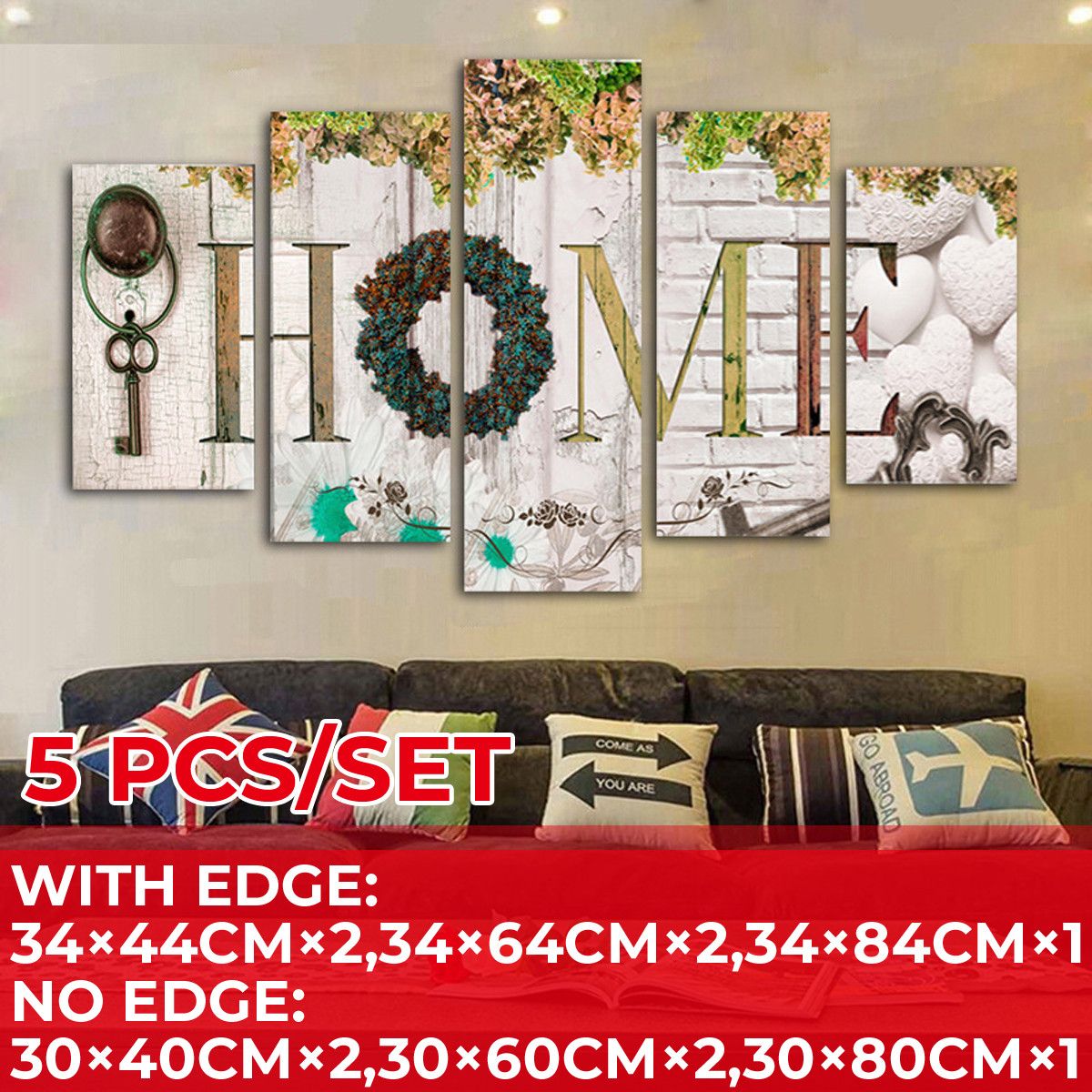 Brown horseNo Frame Wall Art 5 Panels Print Pictures Canvas Painting Decoration Christmas Gift