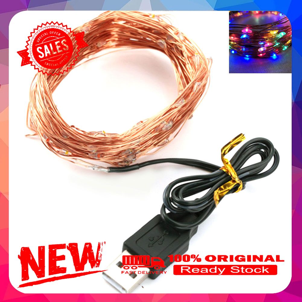 2/5/10m Waterproof Copper Wire 5V USB LED Fairy String Light Wedding Party Decor