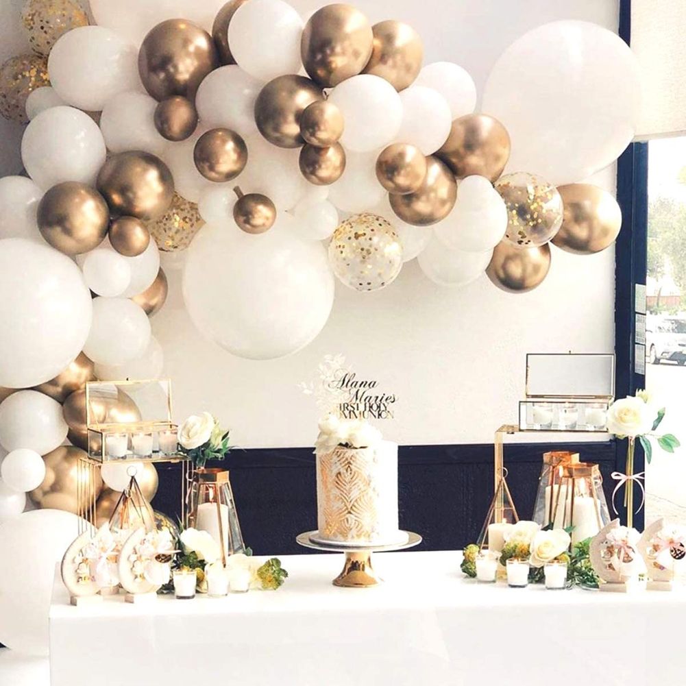Black/White (Optional) DIY Balloon Garland Arch Kit Wedding Birthday Anniversary Graduation Party Decoration DIY Tool Set