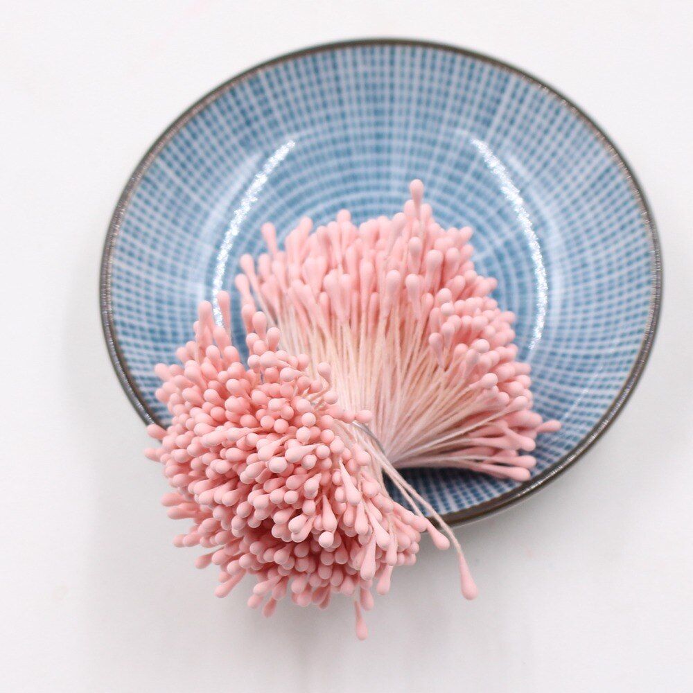 400pcs 7cm Stamens Artificial Flowers Mixed Double Heads Use For Wedding Home Decoration Ccrapbook Diy Flower Accessories Crafts