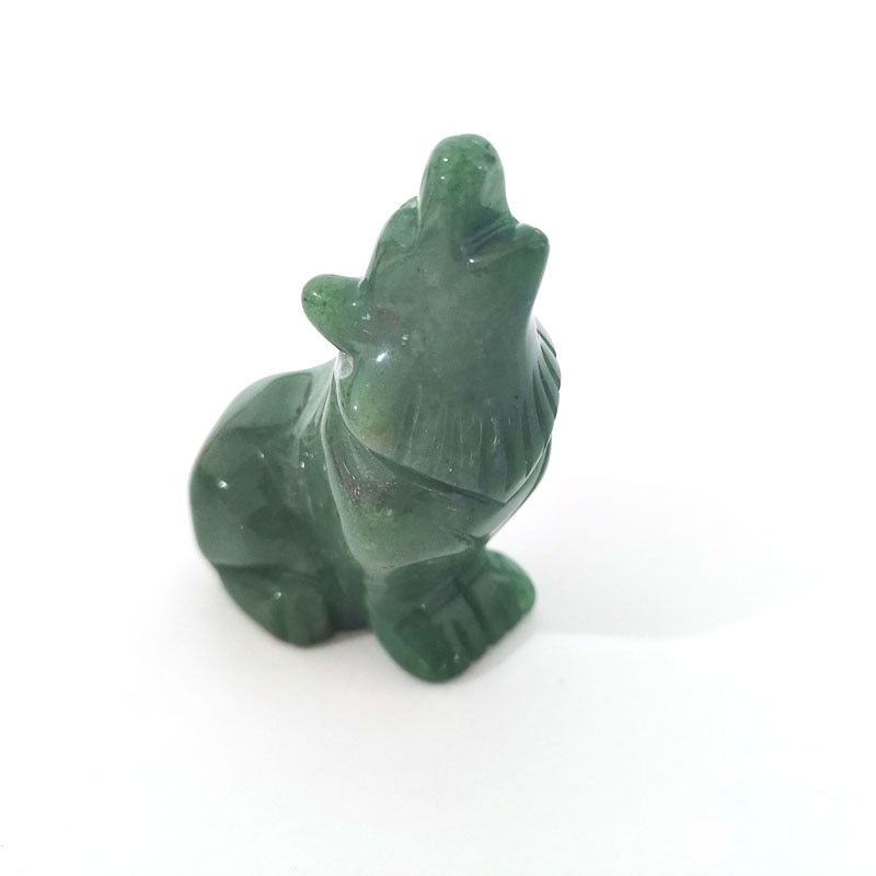 High Quality Carved Craft Crystal Wolf Healing Stone Figurine Reiki Mini Animal Art Decorative Gift