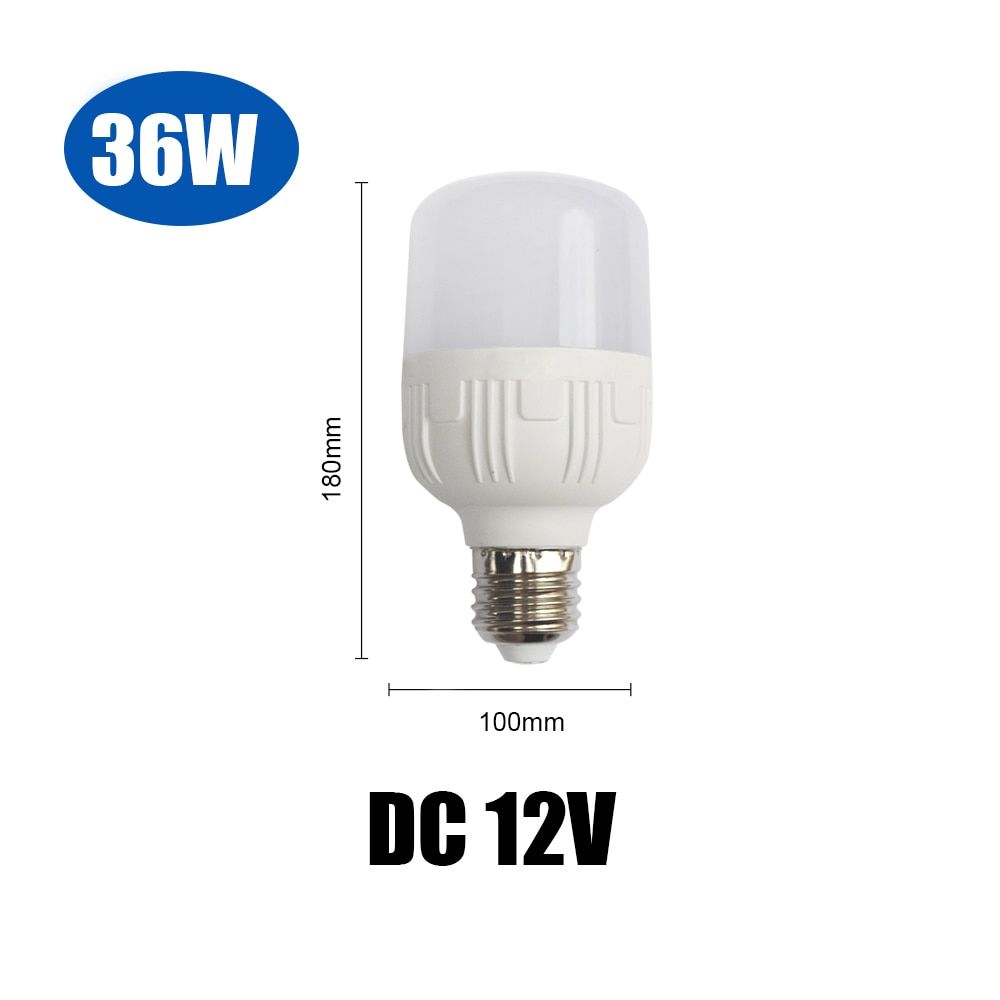 10PCS/LOT LED Bulb DC 12V Lamp E27 LED Light Lampada 3W 5W 7W 12W 15W 36W Bombillas Led Lighting For 12 Volts Low Voltages Bulbs