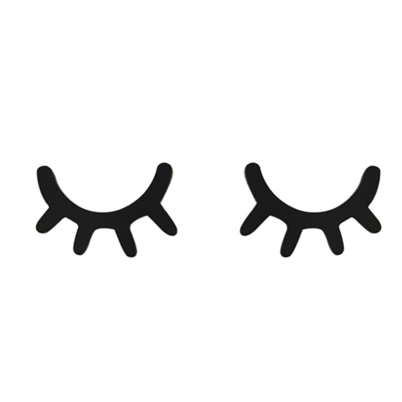 2Pcs Wall Sticker Eyelashes Design Wall Decoration Wooden Eyelashes DIY Decal Wall Sticker for Bedroom