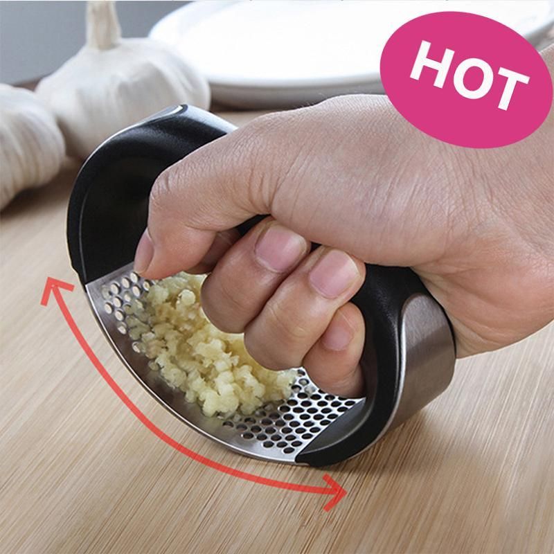 【ALLGOOD】EZLIFE Garlic Press Stainless Steel Crusher Squeezer Mincer Chopper Manual Garlic Mincer Chopping Garlic Tools Gadgets