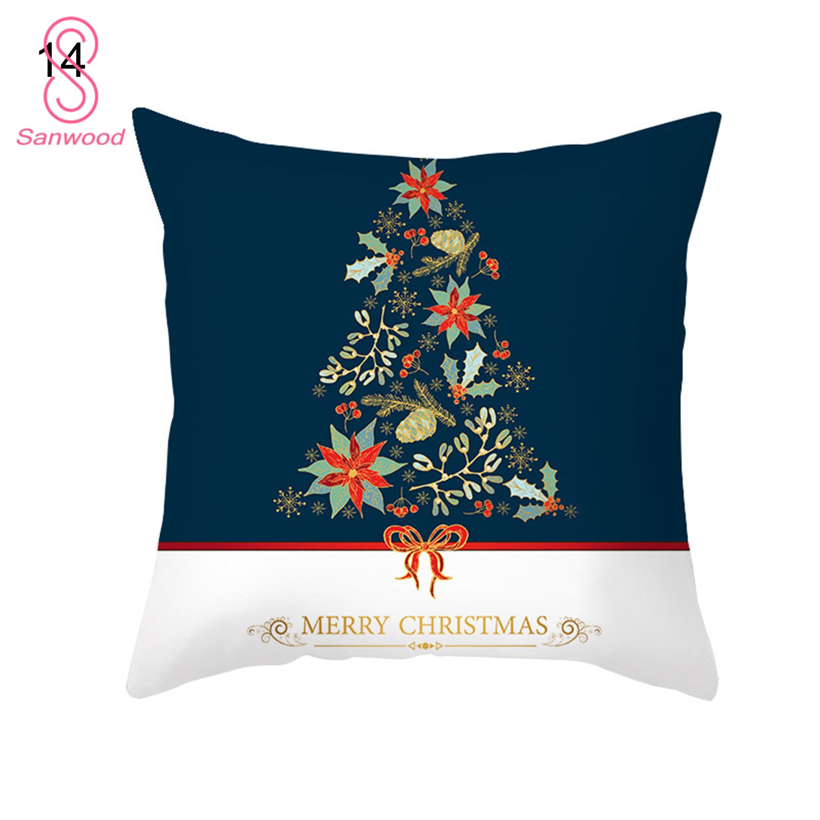 Cushion Cover Fine Workmanship Vintage Sofa Couch Christmas Pillow Cover