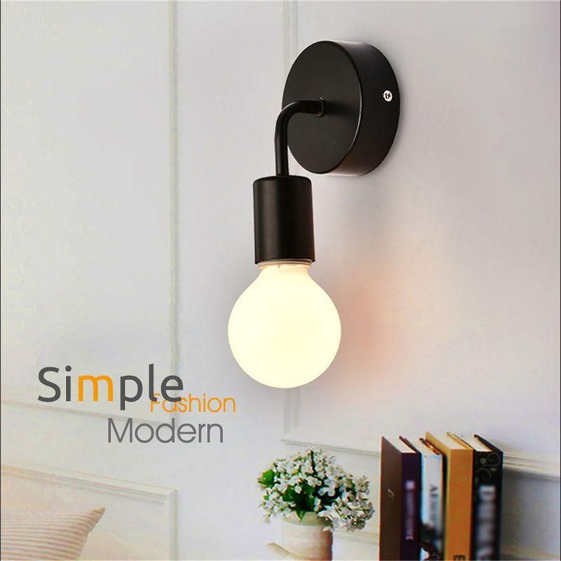 Black Loft Antique Iron Simple Wall lamp American Country Restaurant Bar Corridor Aisle Wall Sucker Wall lamp