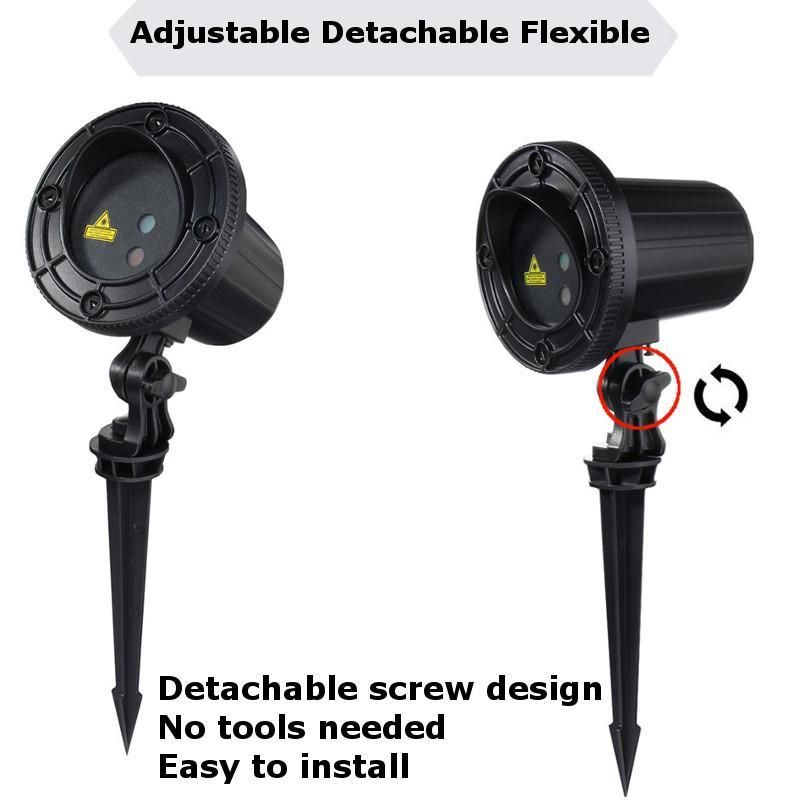 Outdoor Garden LED Landscape Projector Light Christmas Spotlight Moving Lamps US Plug