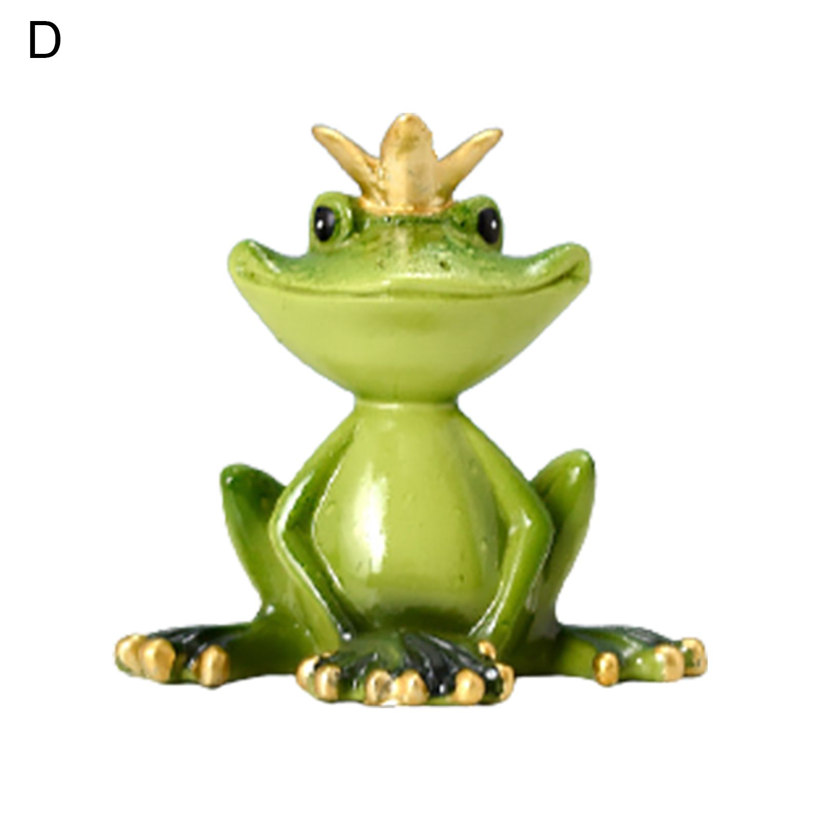 Frog Figurine Fadeless Resin Frog Garden Decor with Crown
