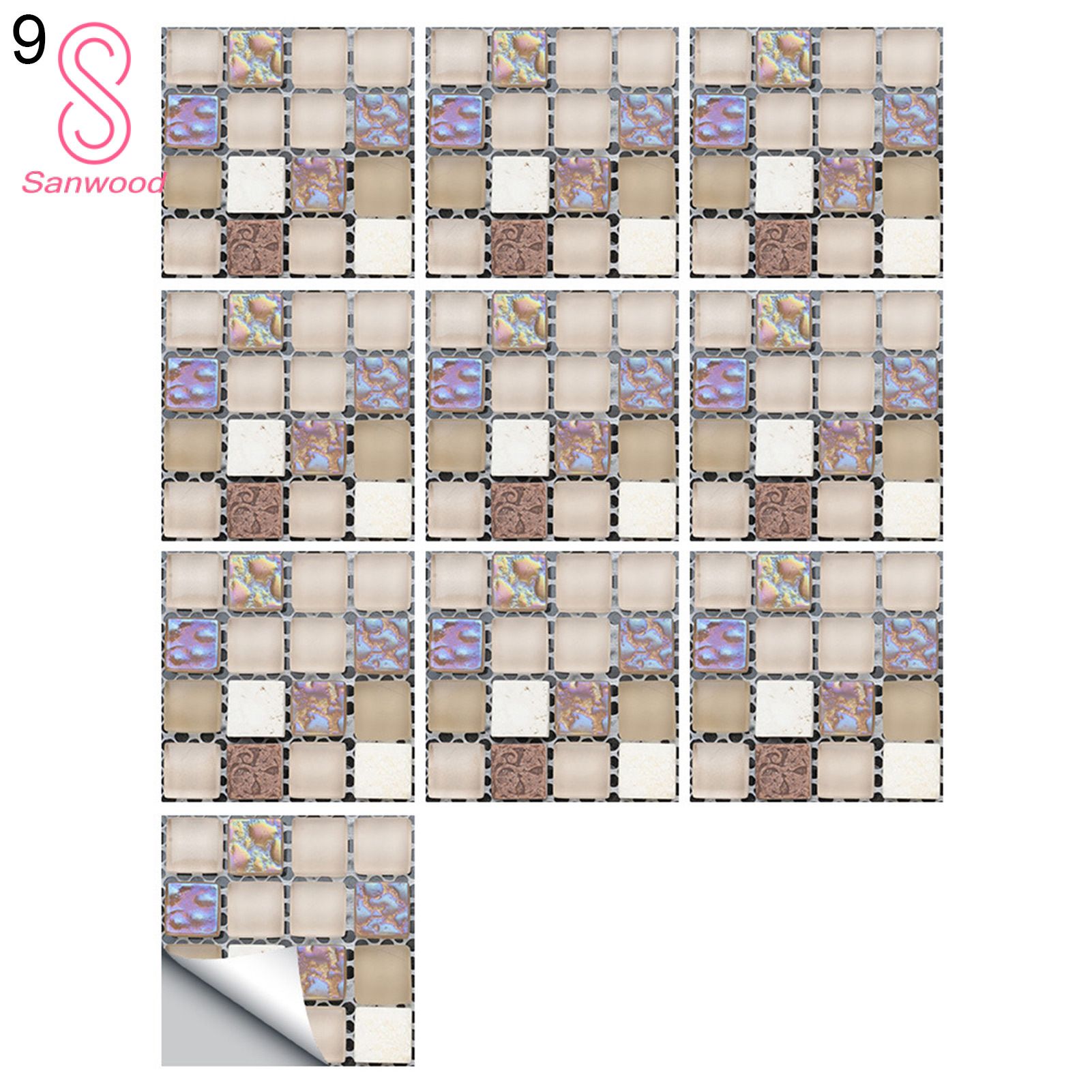 Tile Decals Self-Adhesive PCV Decorative Vinyl Tile Decals
