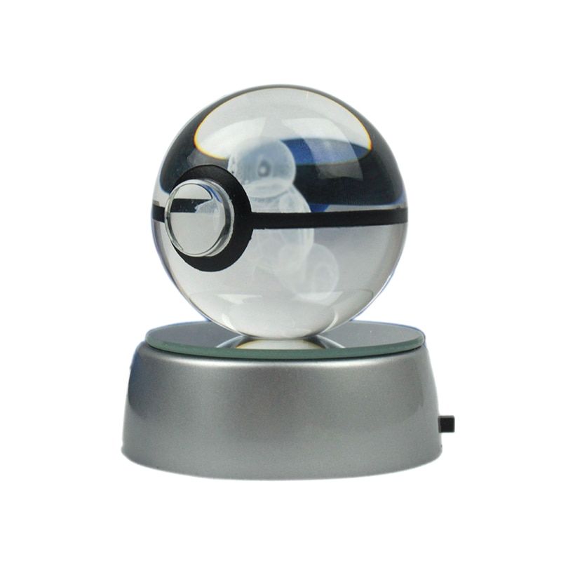3D Action Figures Engraving Crystal Toys Glass Sphere Anime Model Miniutures Kids Birthday Gifts Home Decoration