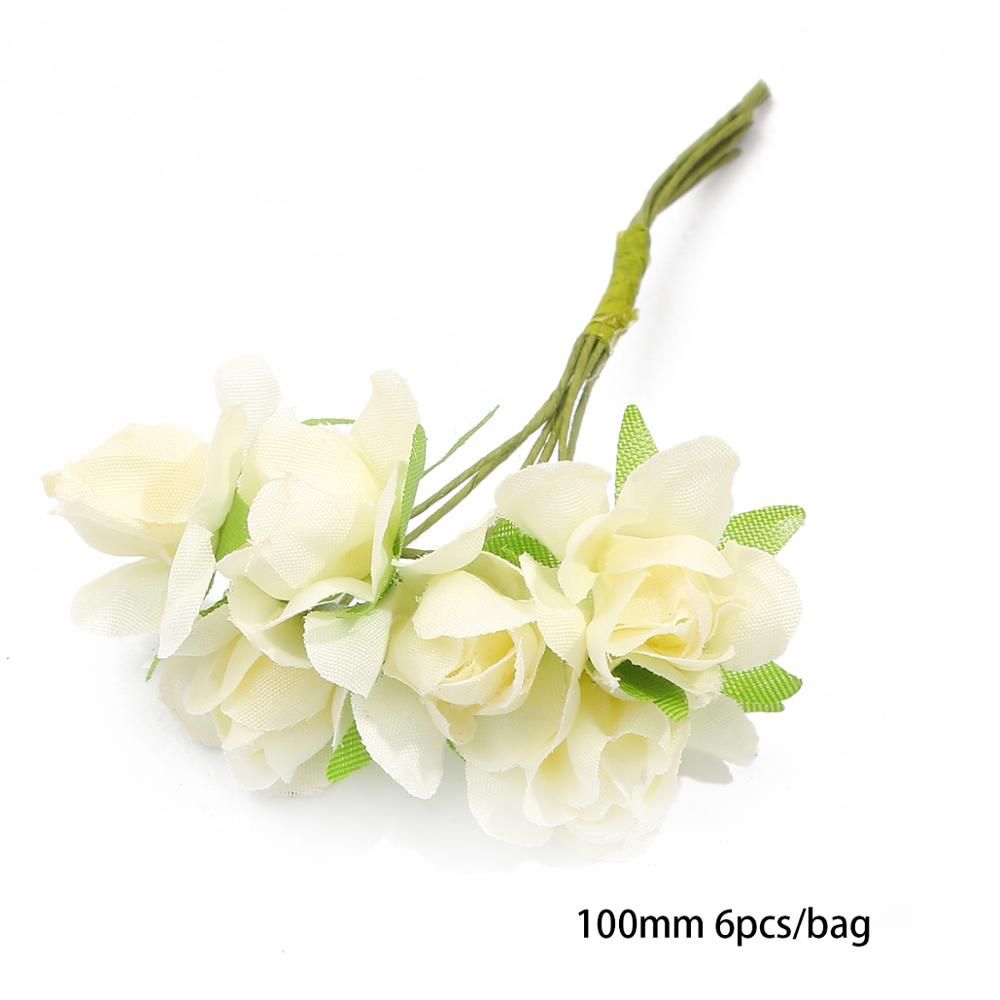 6-144pcs Mixed Ivory Hybrid Artificial Flower Cherry Stamen Berries Bundle DIY Christmas Wedding Cake Gift Box Wreath Decor