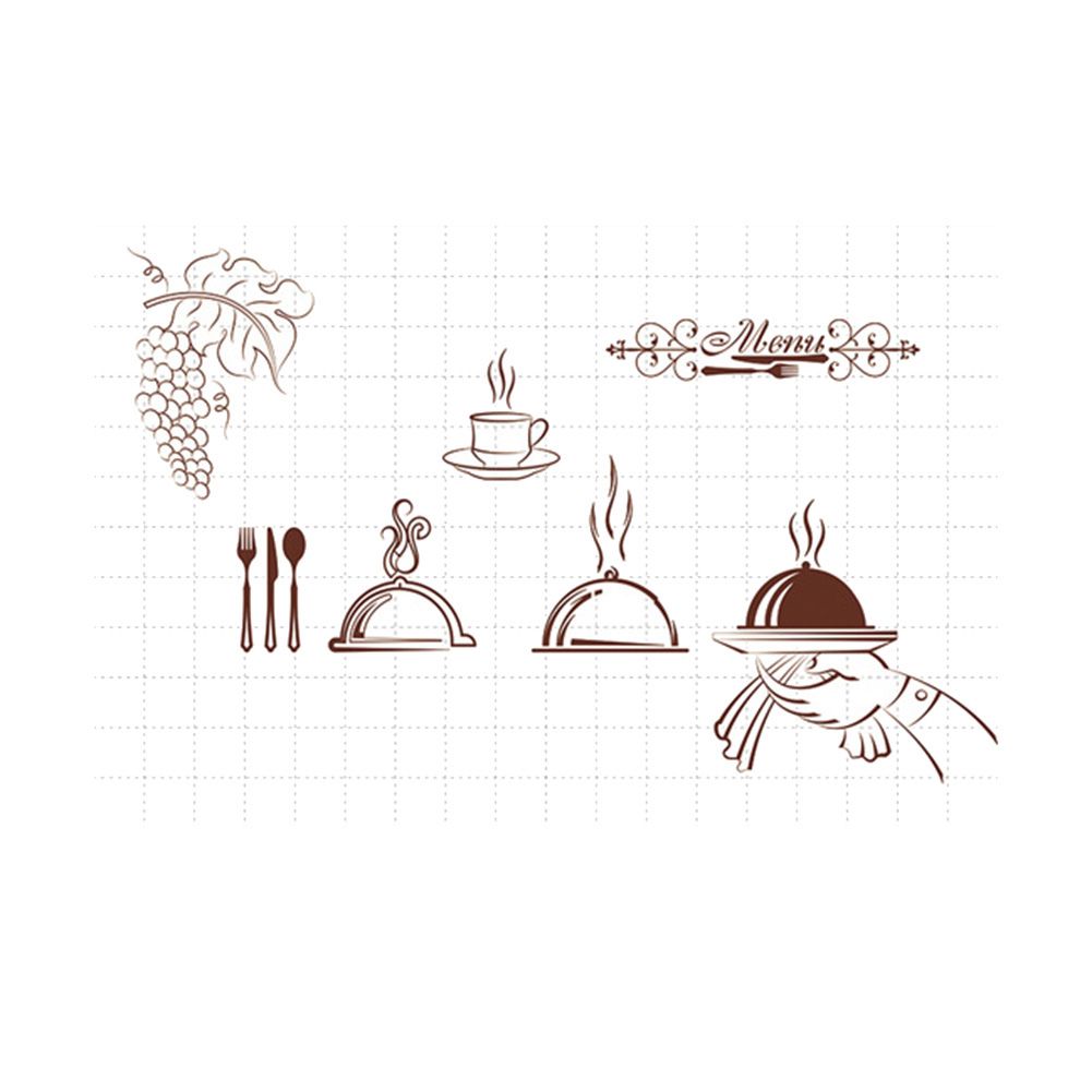 Main Course Anti-oil Heat Resistant Kitchen Hood Cabinet Wall Sticker Tile Decal