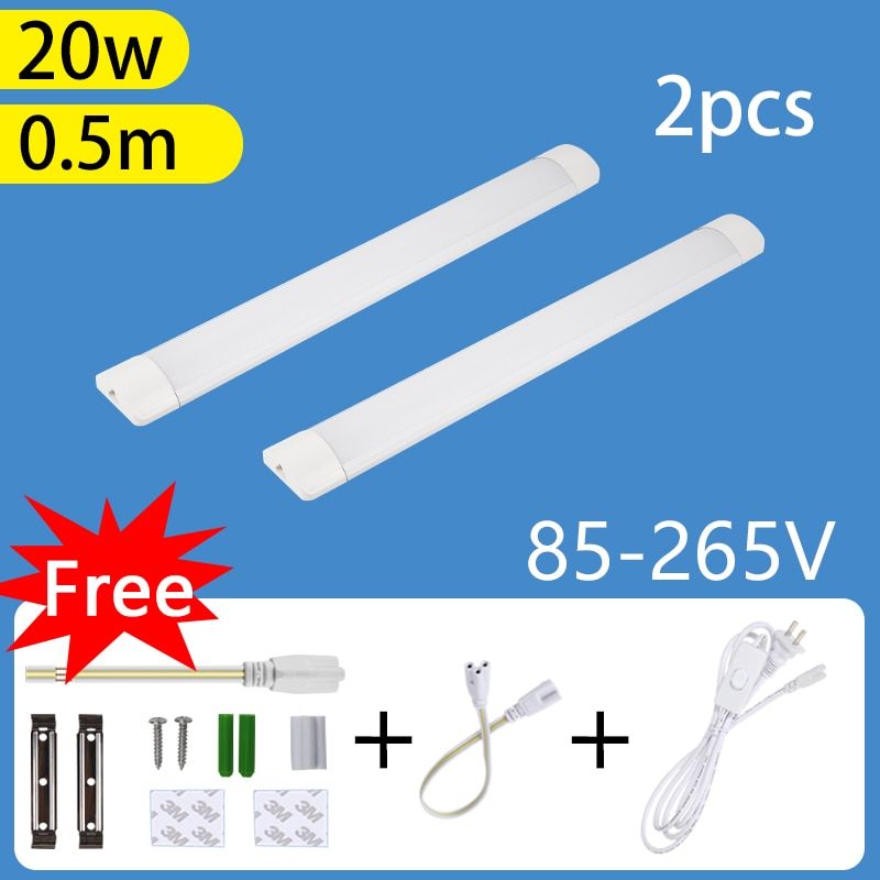 120cm T8 T5 Led Tube Light 220V  Lights 10/20W 30/50/60cm Fluscent Led for Kitchen Under Cabinet Wall Lamps Home Lighting