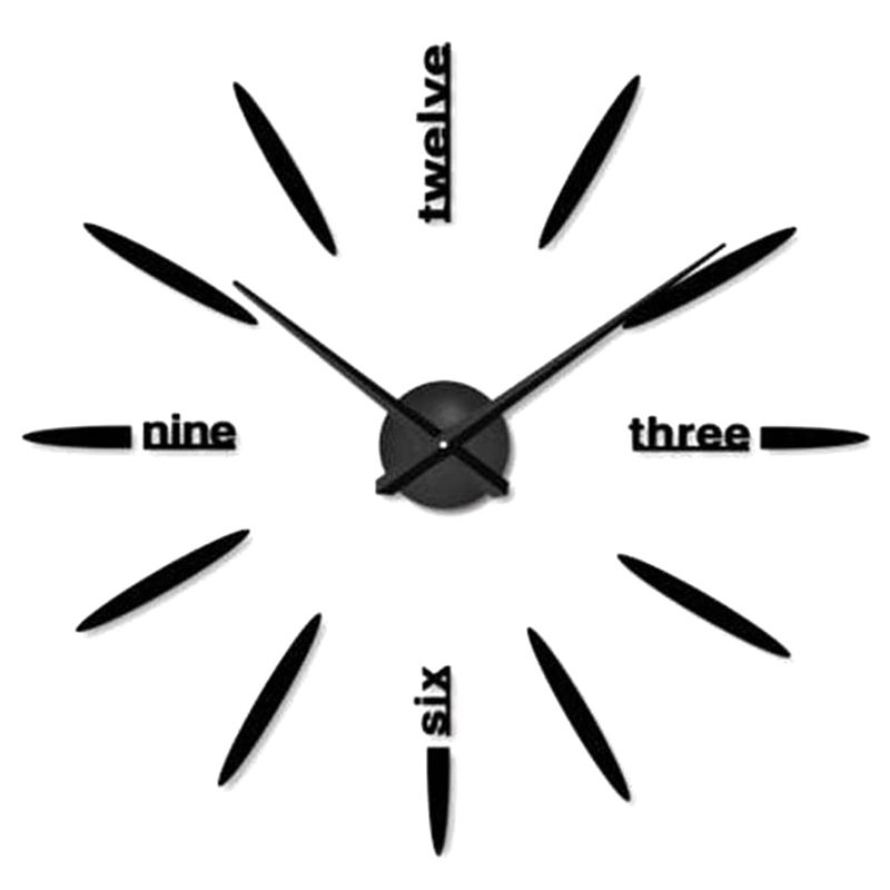 Wall Clock Clocks Watch Stickers Diy 3D Acrylic Mirror Home Decoration