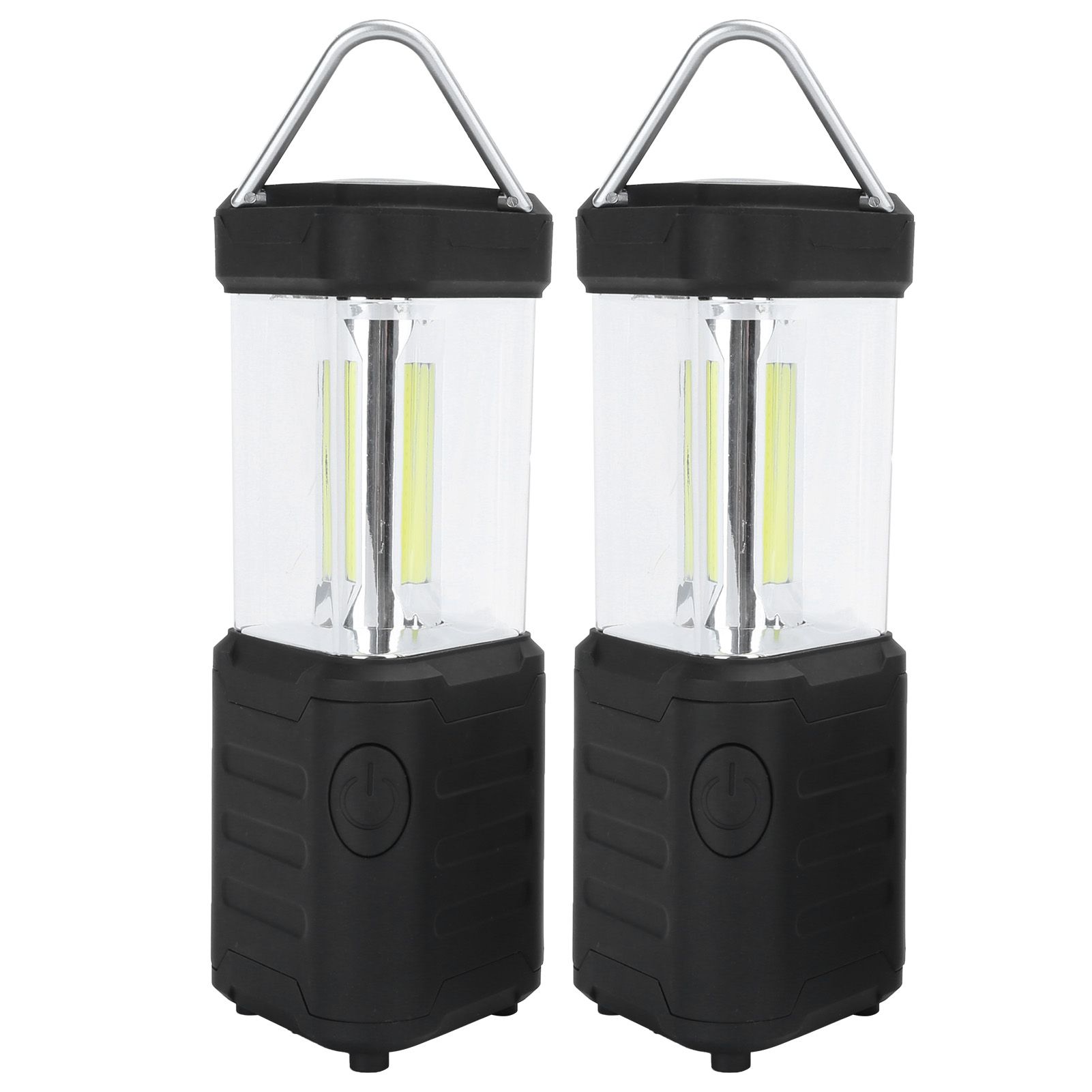 LED Lanterns with Compass Level Portable Camp Light 2Pcs for Hiking Emergency Outdoor Lighting Supplies