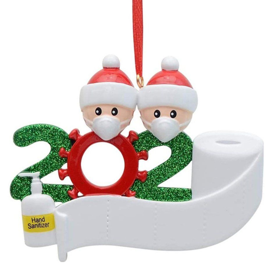 Creative Wooden Hanging Ornaments with Red Cord Party Christmas Decorations