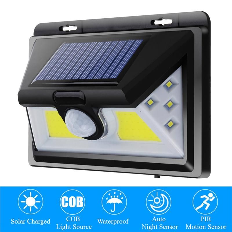 COB LED Solar Wall Light PIR Motion Sensor Waterproof Street Garden Lamp(null)
