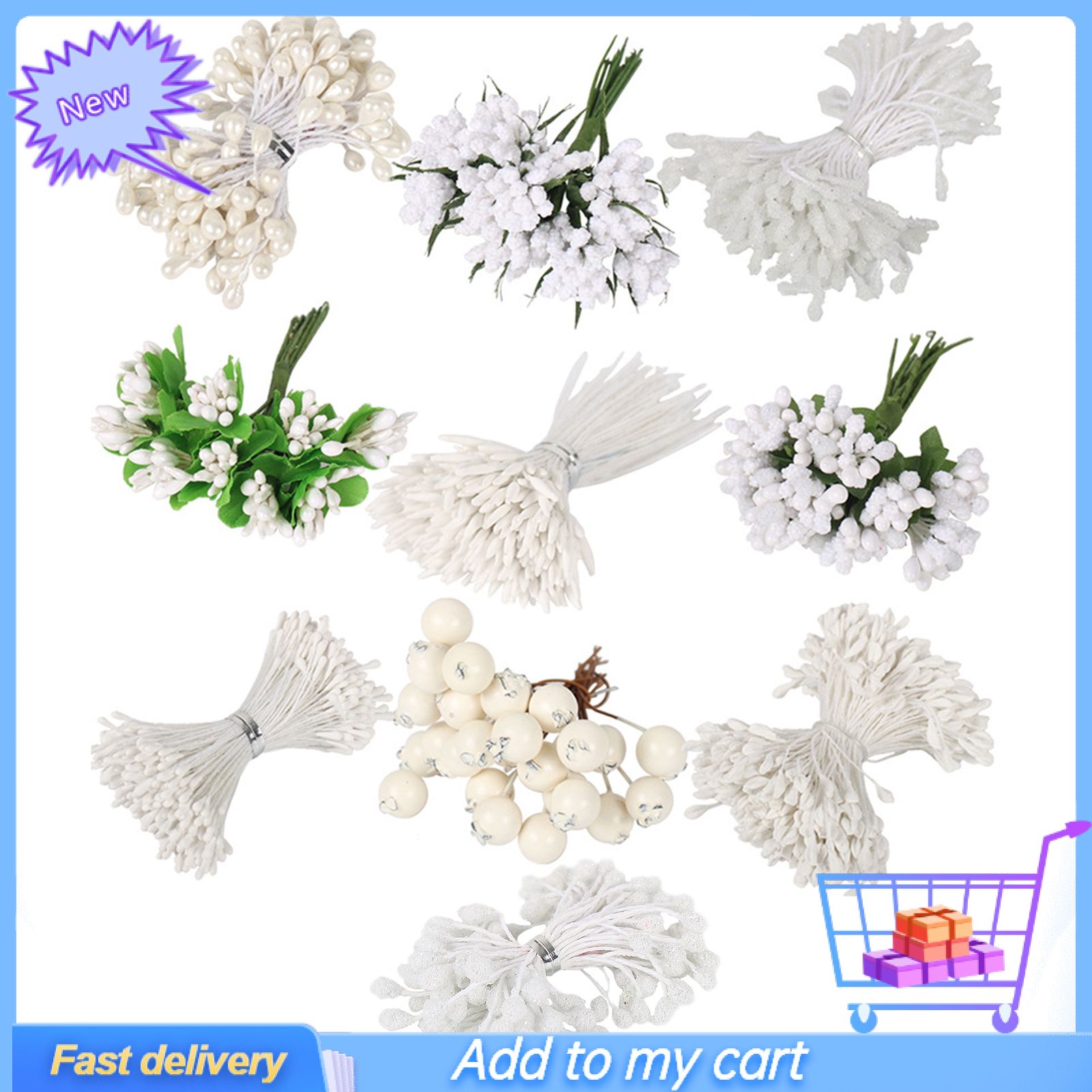 10Pcs/Bag Artificial Flower No Withering Exquisite Workmanship Colorful Cherry Stamen Berries Bunch  Flower for Home