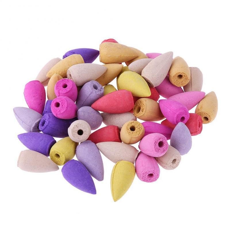 10/30pcs Natural Tower Incense Reflux Incense Cone Fragrance Scent Sandalwood Air Purifying Freshener Toilet Decor