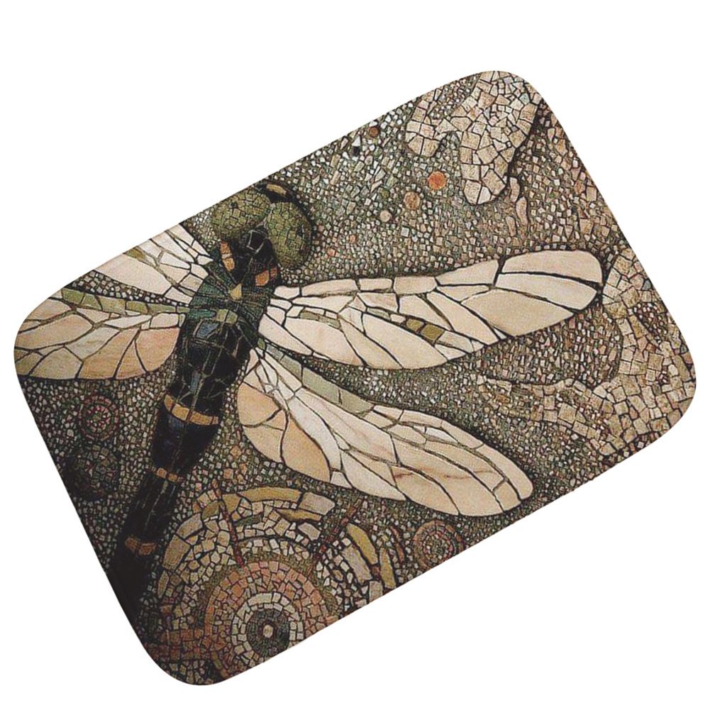 Dragonfly Flannel Anti-Slip Water Absorption Carpet Cushion