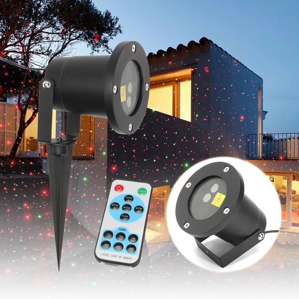 Christmas Star Projector Lights Waterproof Xmas Led Shower Motion+Remote Control UK