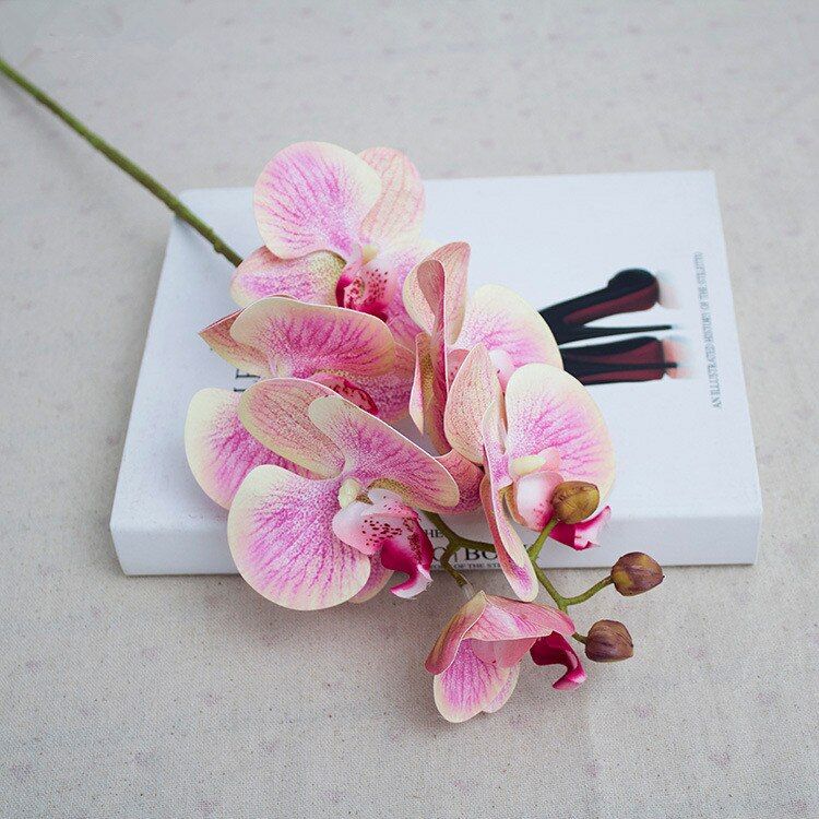 1pcs  DIY Imitation Flower Pu Orchid Artificial Flower For Home Wedding Decoration Multicolor Optional JH72