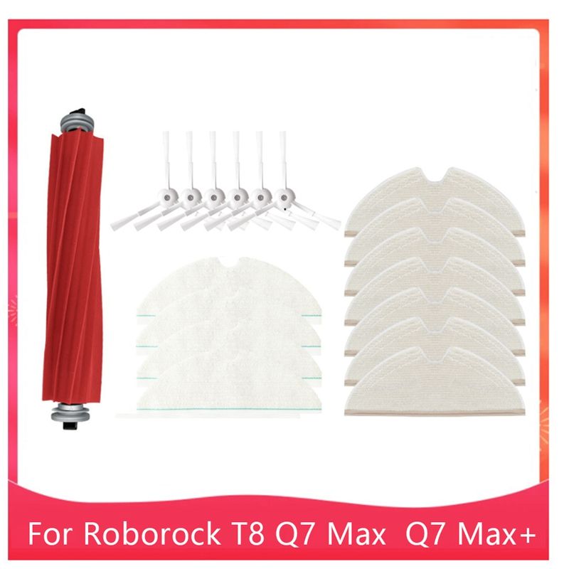 18PCS for T8/Q7 Max/Max+ Robot Mop Main Side Brush for Floor Cleaning