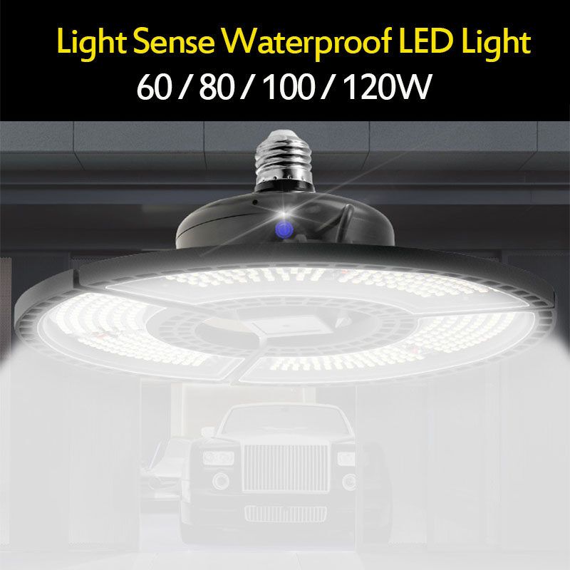 3000k Light Sense Warm Light Led Deformable Folding Garage Light Ufo Flying Saucer Mining Lamp Ceiling Light Workshop Light Sense 360 Lamp Beads 1200 Lm 60/80/100 / 120w