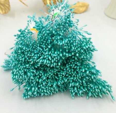 1mm Double Heads Floral Stamen 1500pcs/lot Mix 15 colors Artificial Mini Pearl Flower Stamen Pistil For Wedding Decoration DIY