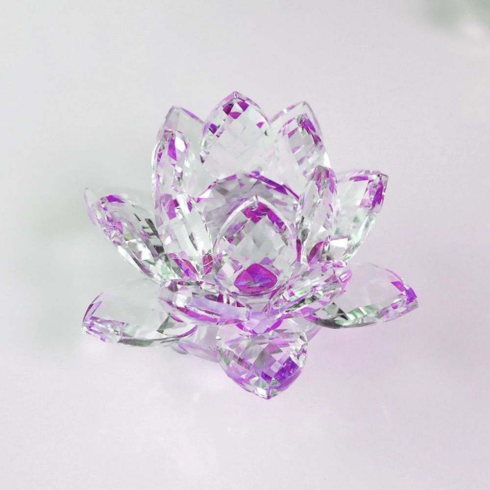 60mm-200mm Crystal Swan Lotus Glass Character Town Paper Ornament Feng Shui Decorative Collection Ornament Decoration