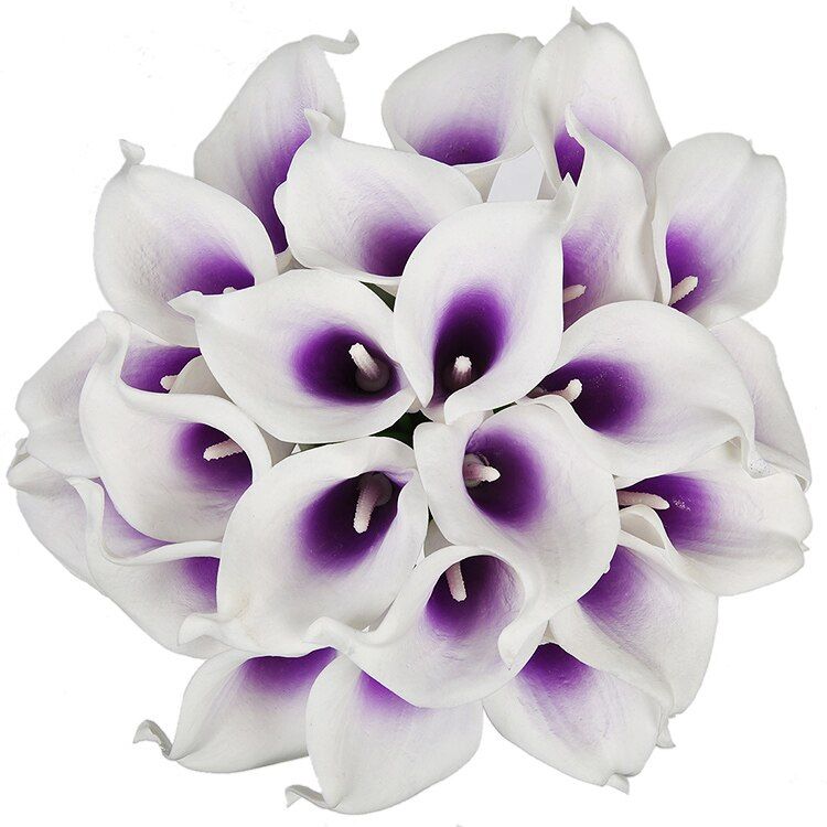 CHENCHENG 10 Pieces / Lot PU Artificial Flowers Calla Lily Bunch Fake Flower Bouquet Table Home Wedding Decoration Fall Decor