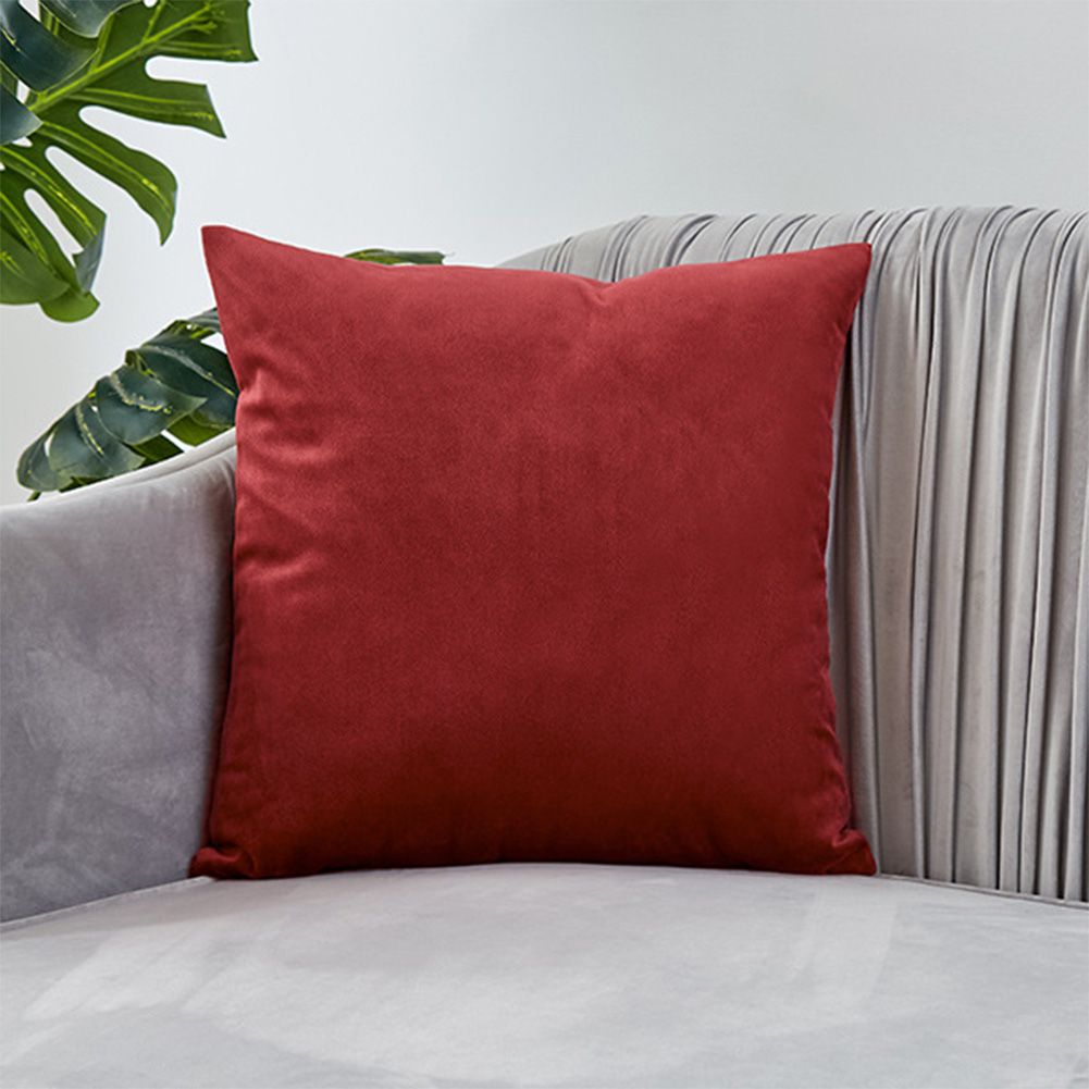 Yfashion 50*50cm Pillowcases Modern plicity Velvet Pure Color Sofa Cushion Pillow Cases